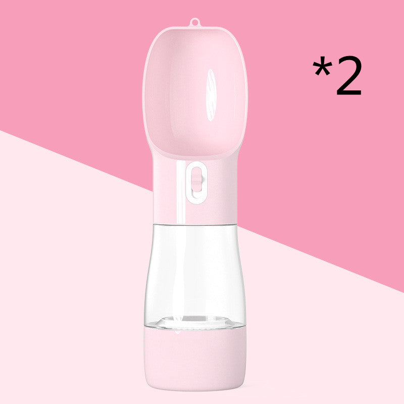 Portable Dog Water Dispenser – 2-in-1 Pet Bottle