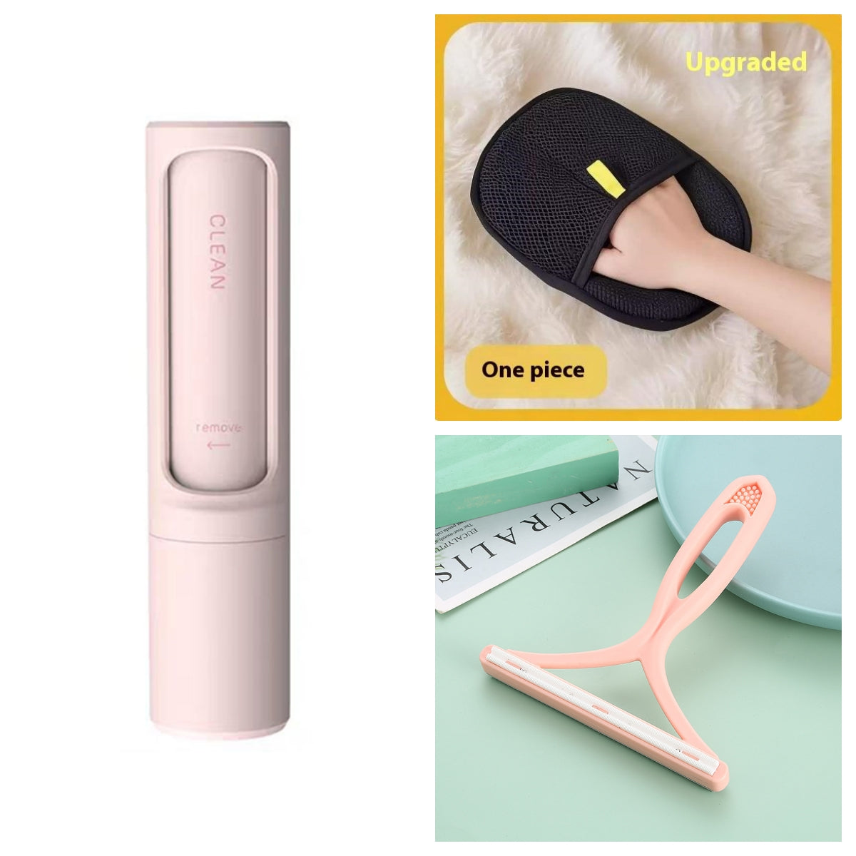 Pet Hair Remover Self Cleaning – 2-in-1 Reusable Brush