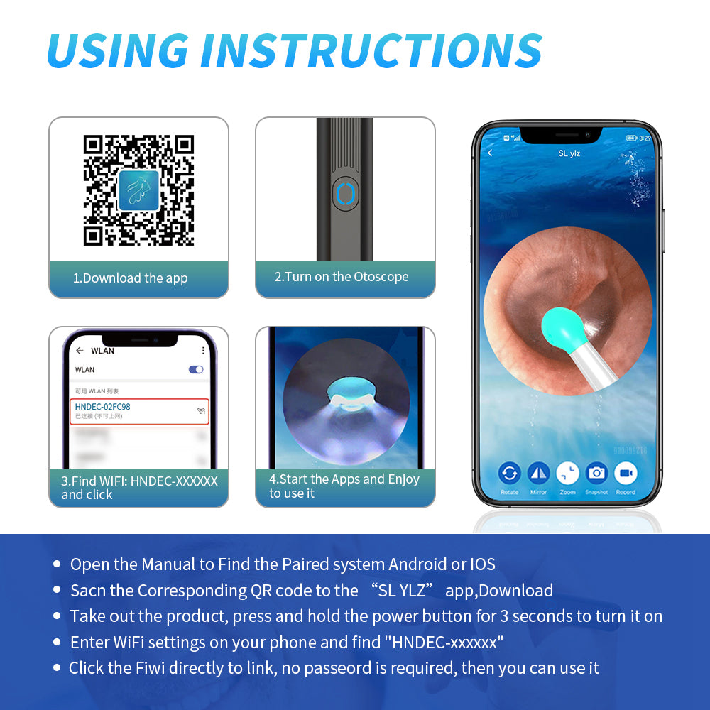 Smart WiFi Ear Camera & Ear Care Tool