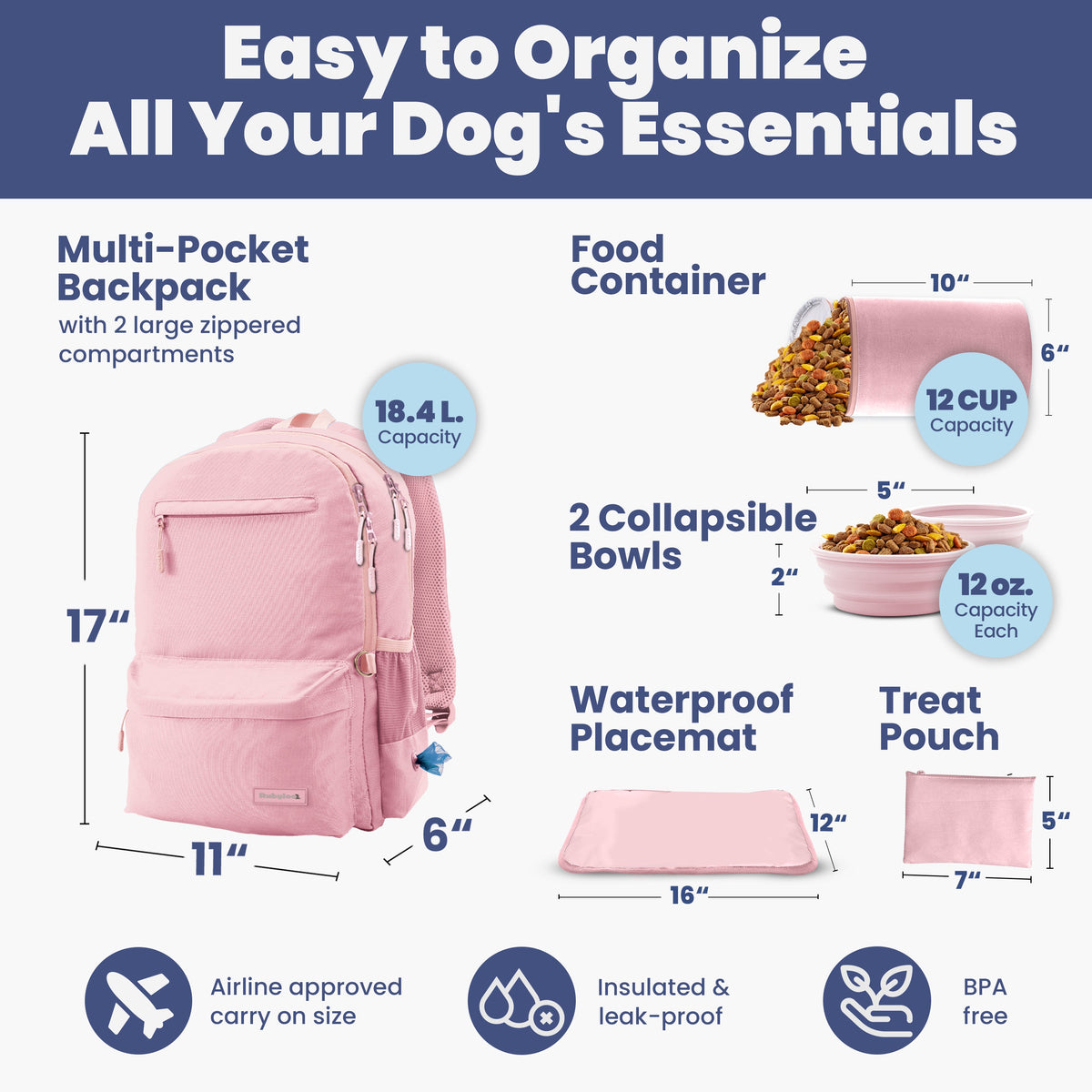 Dog Travel Backpack™ – All-in-One Pet Travel Bag