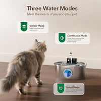 3L Wireless Stainless Steel Pet Water Fountain