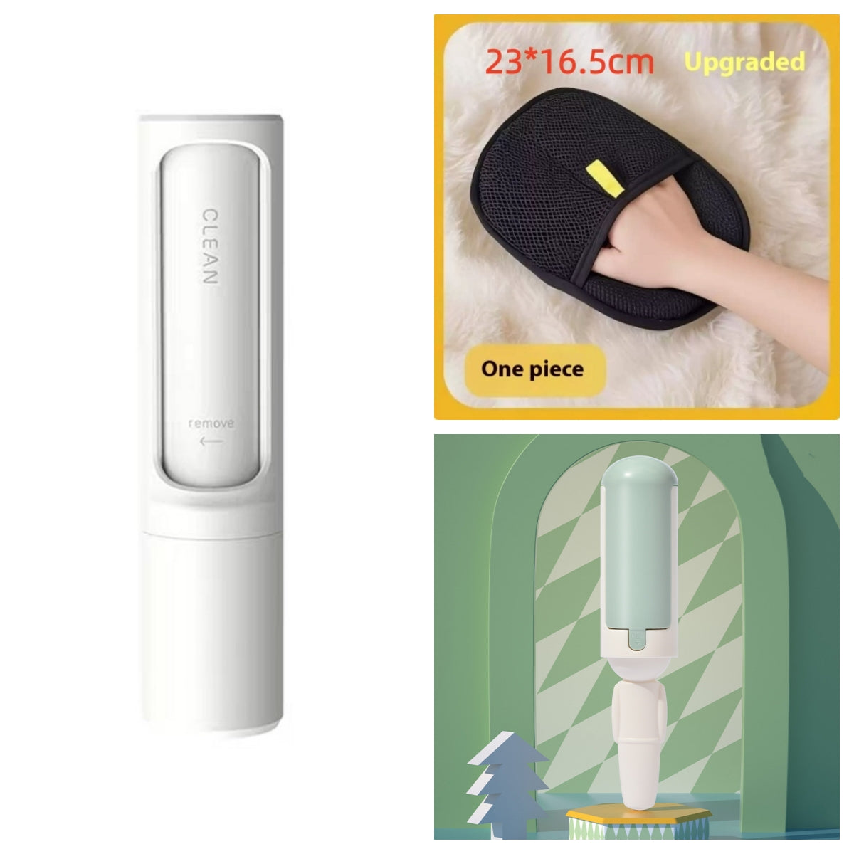 Pet Hair Remover Self Cleaning – 2-in-1 Reusable Brush