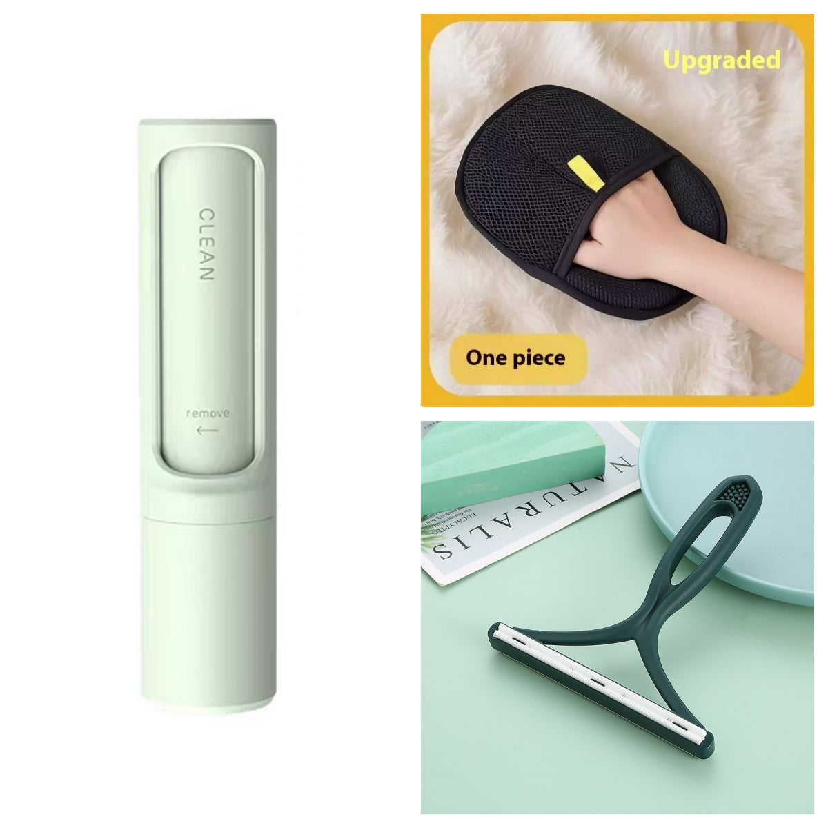 Pet Hair Remover Self Cleaning – 2-in-1 Reusable Brush